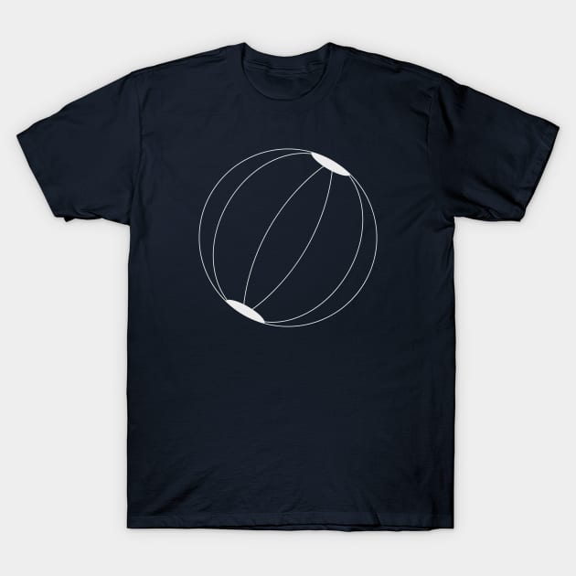 Beach Ball Line Drawing T-Shirt by THP Creative